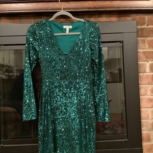 Dillards homecoming dress size xs emerald green